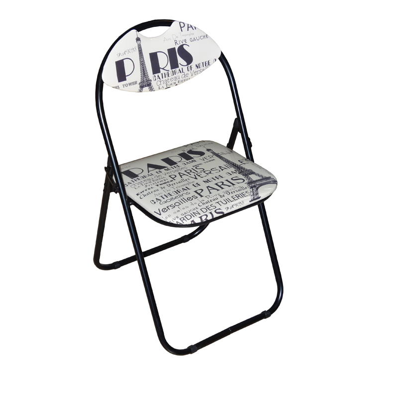 See more information about the Printed Folding Chair - Paris Design